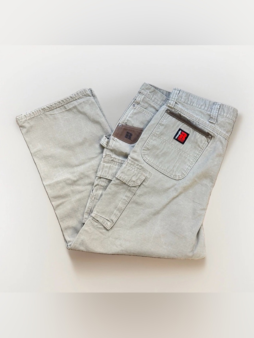 Wrangler RIGGS Workwear Ranger Cargo Pants 44x32 Bark Beige Ripstop
